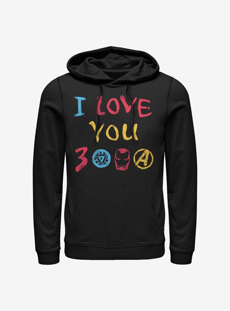 Marvel Iron Man Love Hand Drawn Hoodie