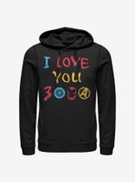 Marvel Iron Man Love Hand Drawn Hoodie