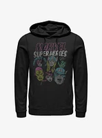 Marvel Avengers Grunge Heroes Hoodie