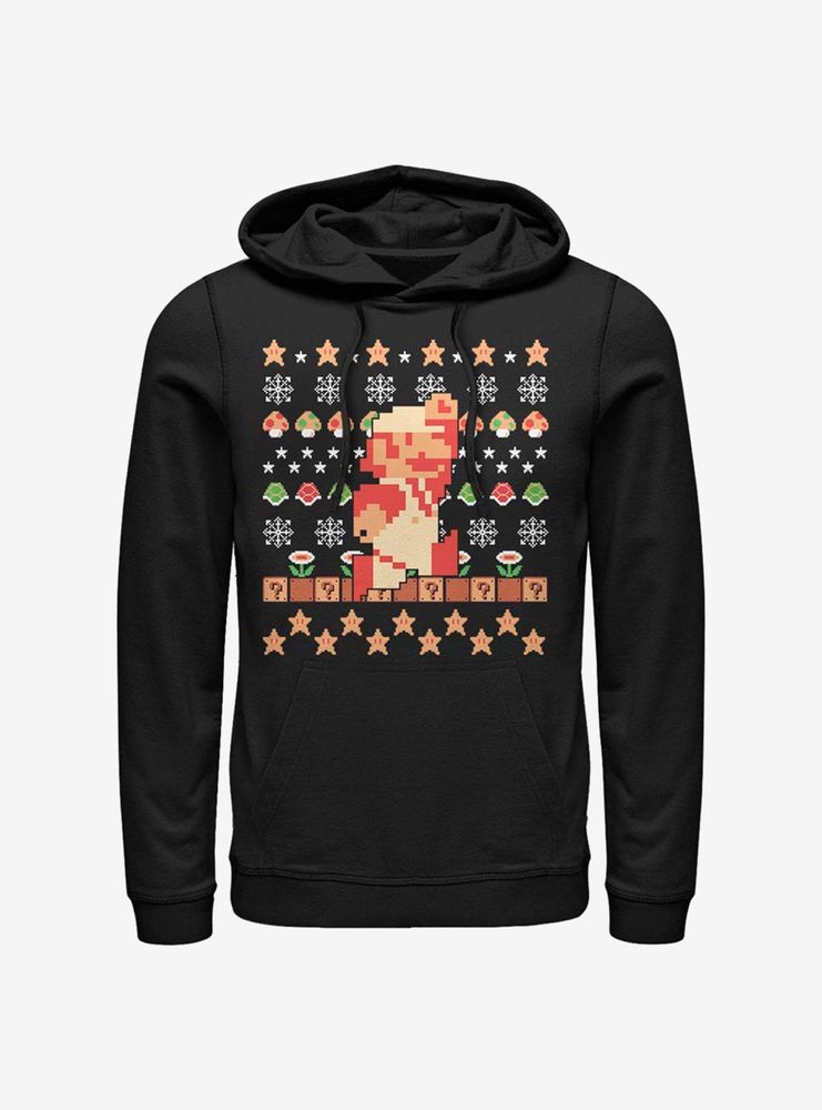 Nintendo Super Mario Holiday Pixels Hoodie