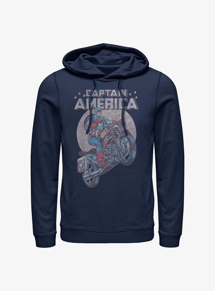 Marvel Captain America Retro Motorcycle Hoodie