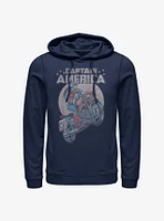Marvel Captain America Retro Motorcycle Hoodie