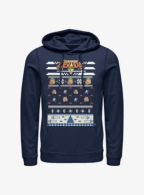 Nintendo The Legend Of Zelda Holiday Sweater Pattern Hoodie
