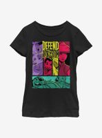 Disney Raya And The Last Dragon Comic Strips Youth Girls T-Shirt