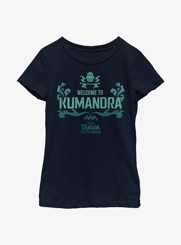 Disney Raya And The Last Dragon Welcome To Kumandra Youth Girls T-Shirt
