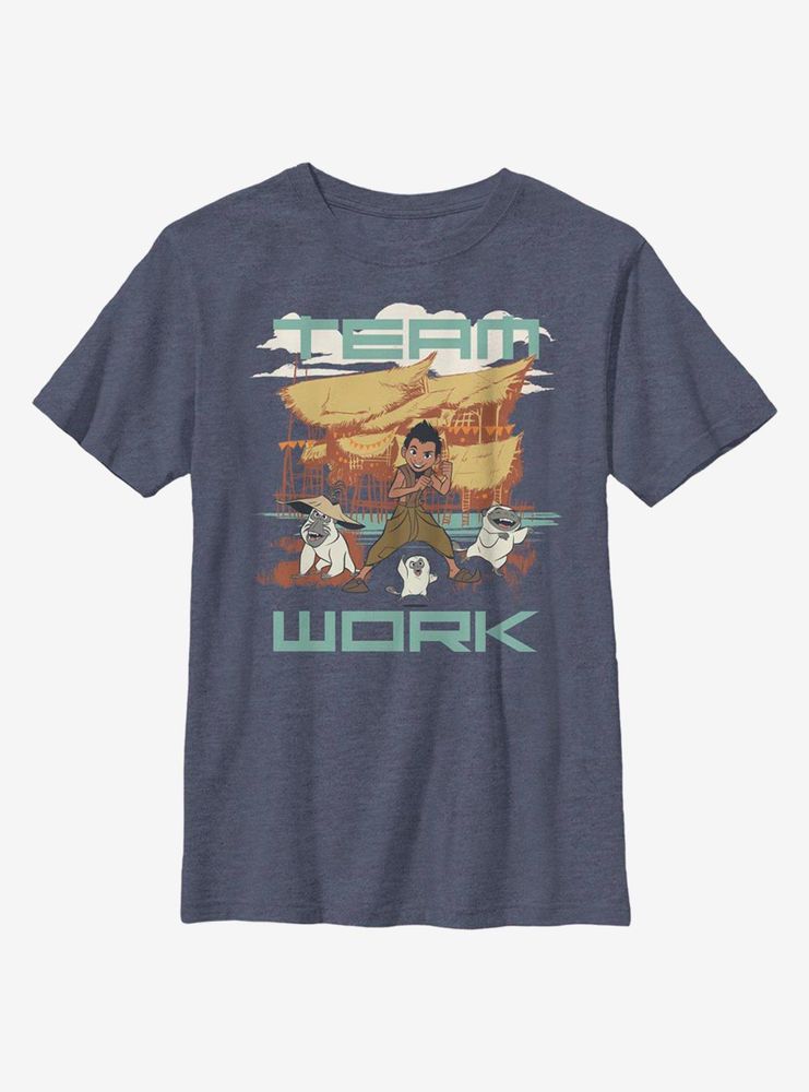 Disney Raya And The Last Dragon Team Work Youth T-Shirt