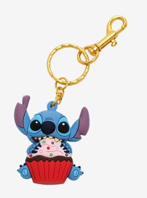 Loungefly Disney Lilo & Stitch Stitch with Cupcake 3D Keychain - BoxLunch Exclusive