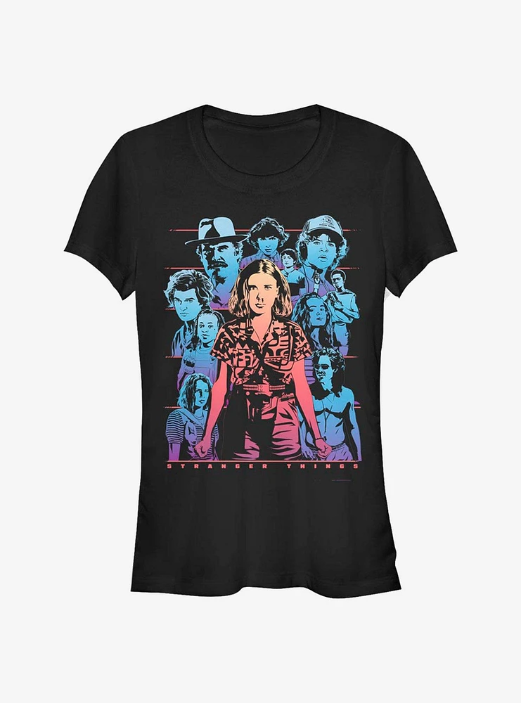 Stranger Things Character Gaze Girls T-Shirt