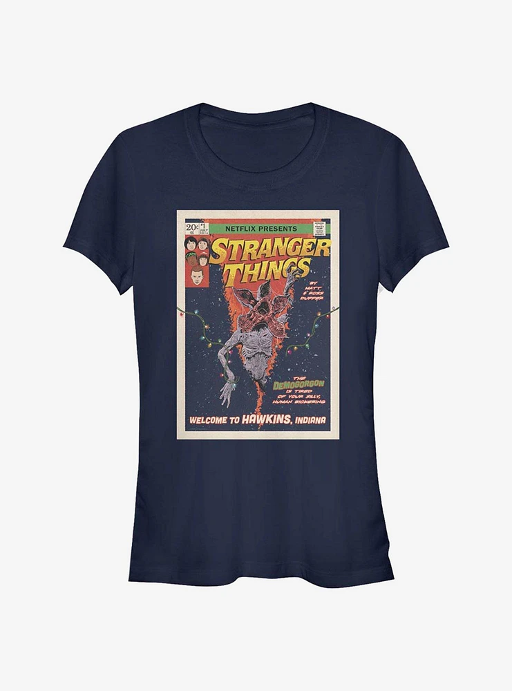 Stranger Things Comic Cover Girls T-Shirt