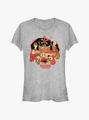 Stranger Things DND Group Girls T-Shirt