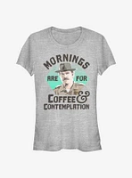 Stranger Things Hopper Coffee Morning Girls T-Shirt