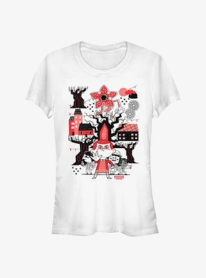 Stranger Things Cartoon Art Girls T-Shirt