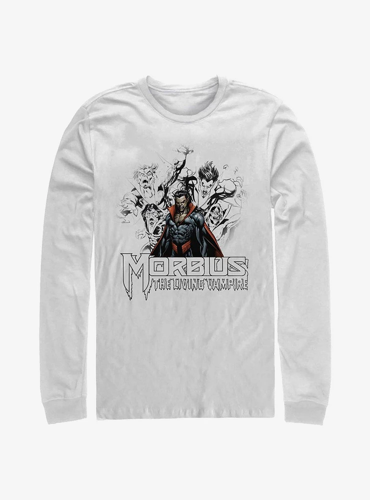 Marvel Morbius Vampire Sketch Long-Sleeve T-Shirt