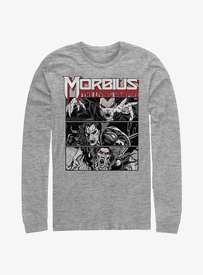 Marvel Morbius The Living Vampire Panels Long-Sleeve T-Shirt
