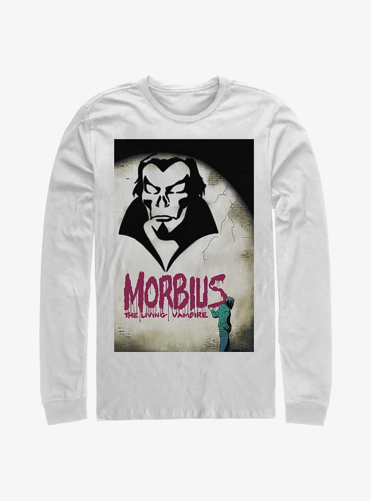 Marvel Morbius Spray Paint Cover Long-Sleeve T-Shirt