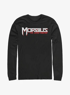 Marvel Morbius Vampire Bold Title Long-Sleeve T-Shirt
