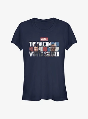 Marvel The Falcon And Winter Soldier Logo Fill Girls T-Shirt
