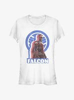 Marvel The Falcon And Winter Soldier Shadow Outline Girls T-Shirt