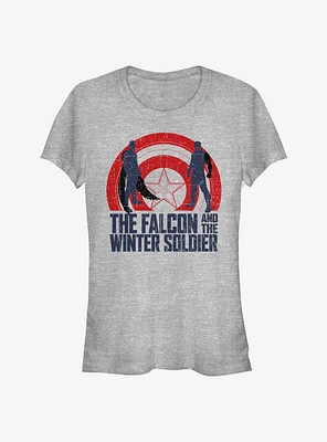 Marvel The Falcon And Winter Soldier Shield Sun Girls T-Shirt