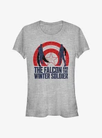 Marvel The Falcon And Winter Soldier Shield Sun Girls T-Shirt