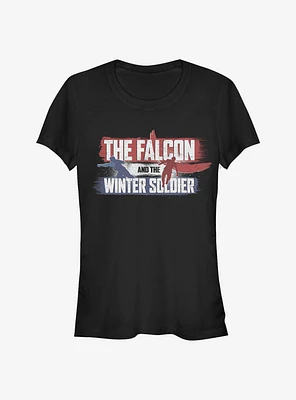 Marvel The Falcon And Winter Soldier Spray Paint Girls T-Shirt