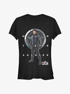 Marvel The Falcon And Winter Soldier Grid Text Girls T-Shirt