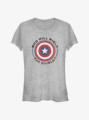 Marvel The Falcon And Winter Soldier Who Will Wield Girls T-Shirt