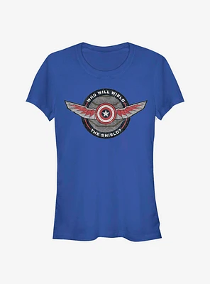 Marvel The Falcon And Winter Soldier Wield Shield Girls T-Shirt