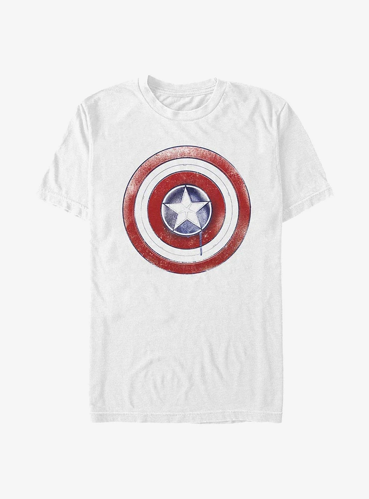 Marvel The Falcon And Winter Soldier Paint Shield T-Shirt