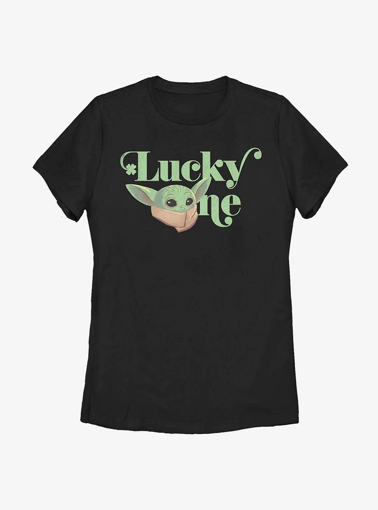 Star Wars The Mandalorian Child Lucky One Womens T-Shirt