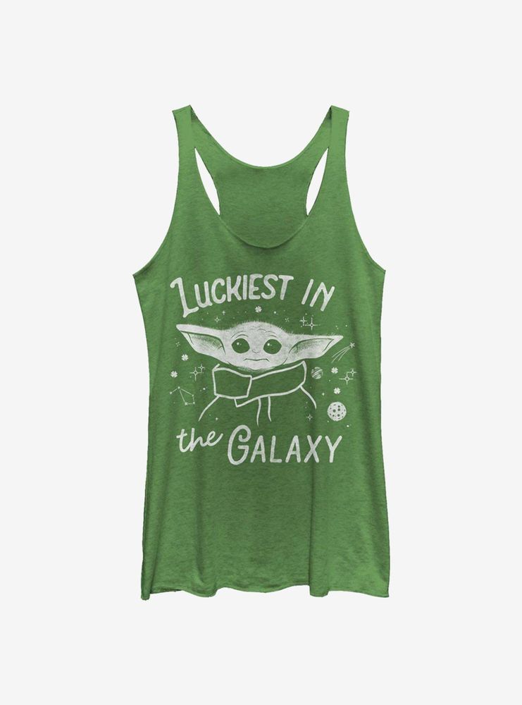 Star Wars The Mandalorian Child Luckiest Galaxy Womens Tank Top