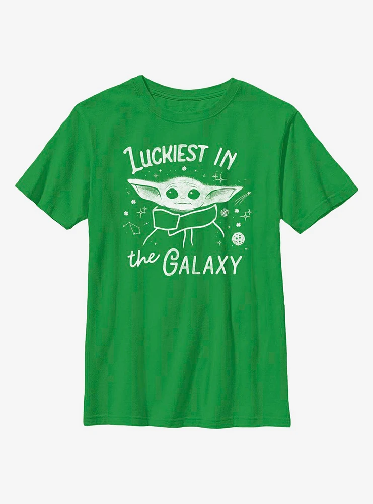 Star Wars The Mandalorian Child Luckiest Galaxy Youth T-Shirt