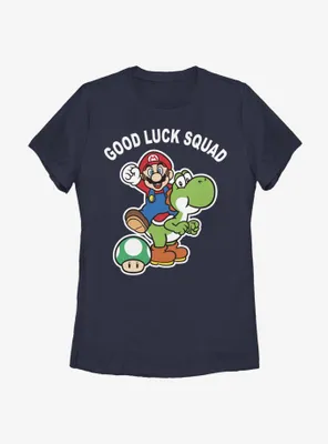 Nintendo Super Mario Good Luck Squad Womens T-Shirt
