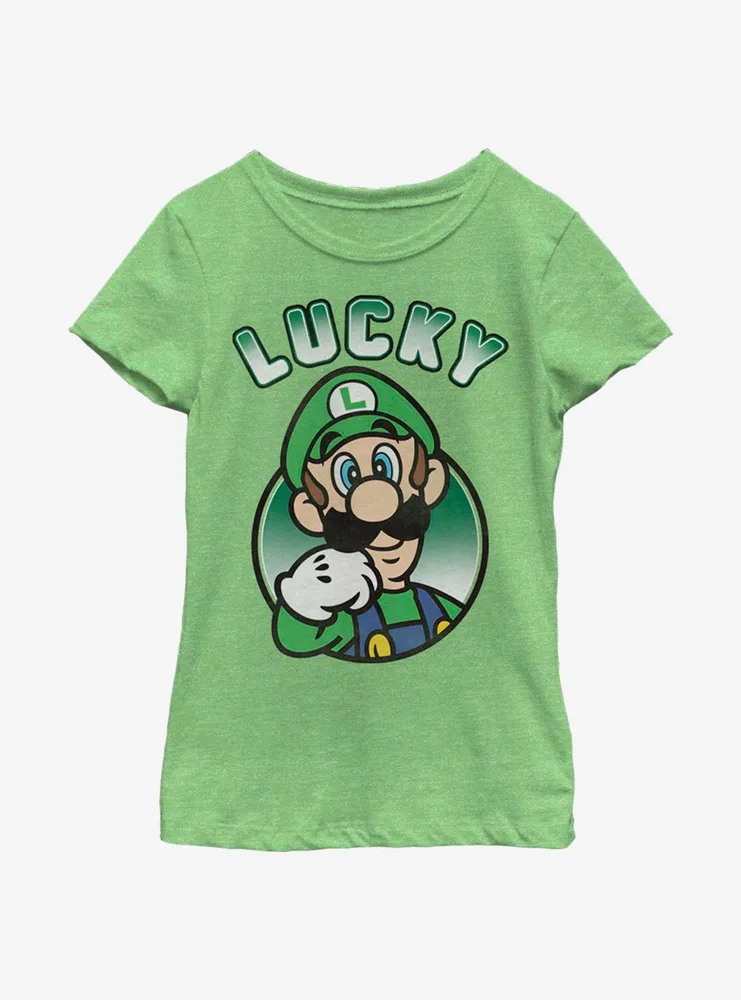 Nintendo Super Mario Lucky Luigi Youth Girls T-Shirt