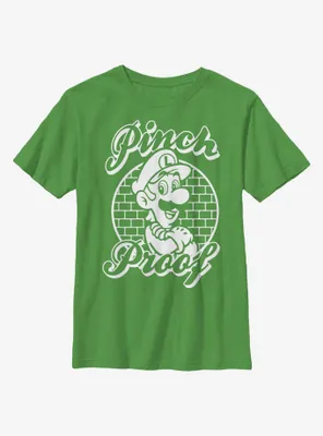 Nintendo Super Mario Pinch Proof Luigi Youth T-Shirt