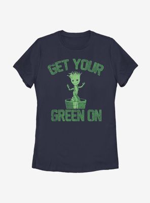 Marvel Guardians Of The Galaxy Groot Green Womens T-Shirt