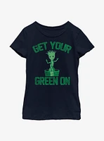 Marvel Guardians Of The Galaxy Groot Green Youth Girls T-Shirt