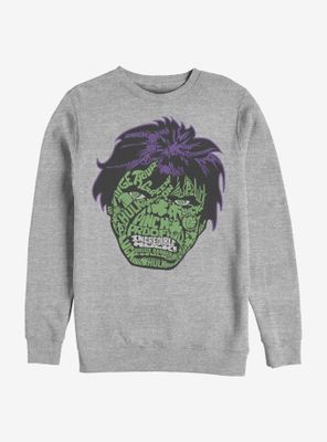 Marvel Hulk Luck Icons Face Sweatshirt
