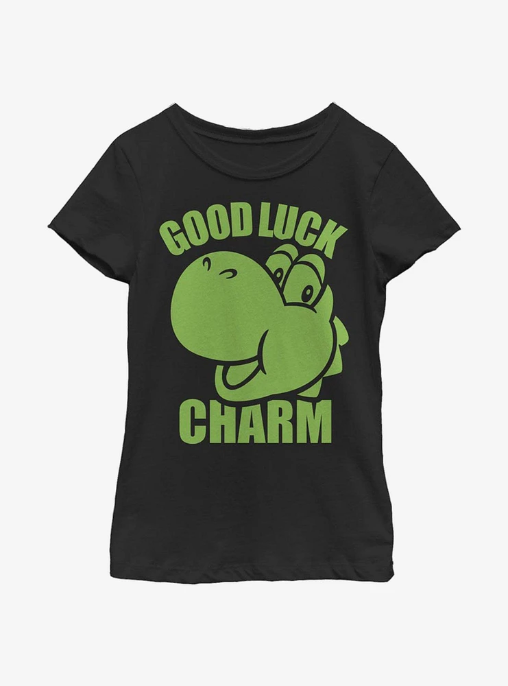 Nintendo Super Mario Yoshi Good Luck Charm Youth Girls T-Shirt