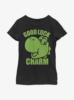 Nintendo Super Mario Yoshi Good Luck Charm Youth Girls T-Shirt