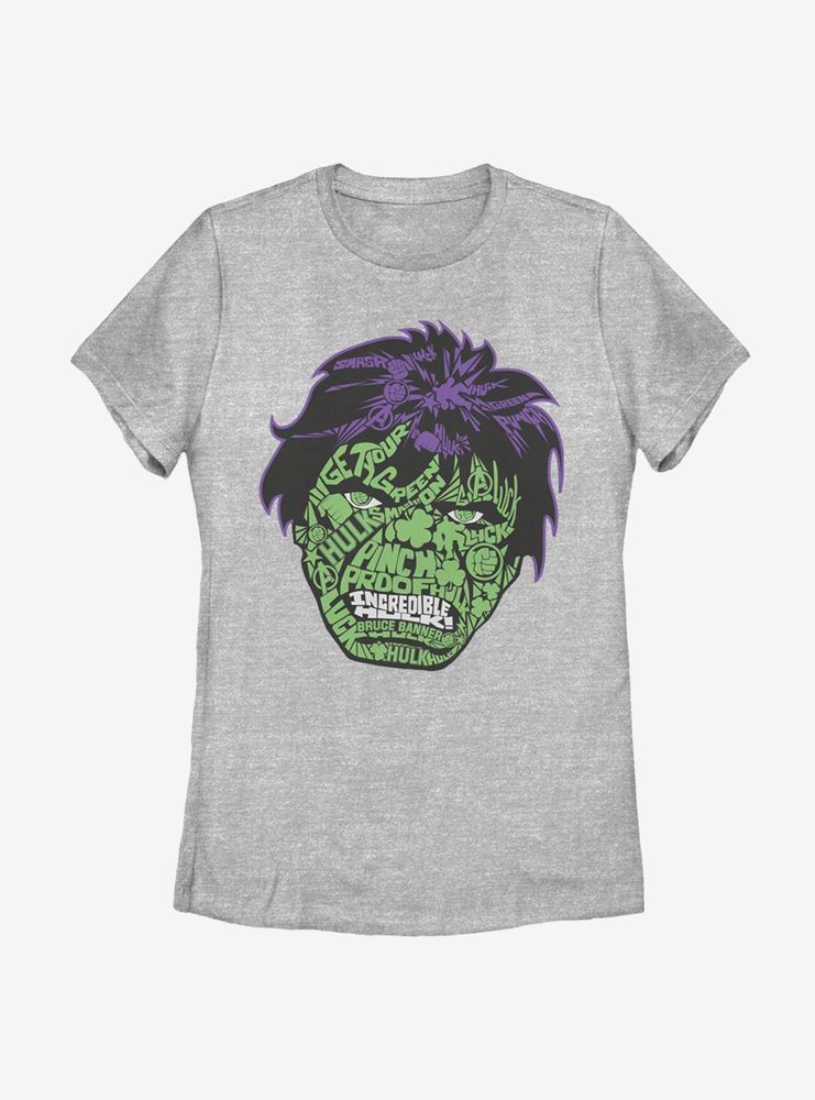 Marvel Hulk Luck Icons Face Womens T-Shirt