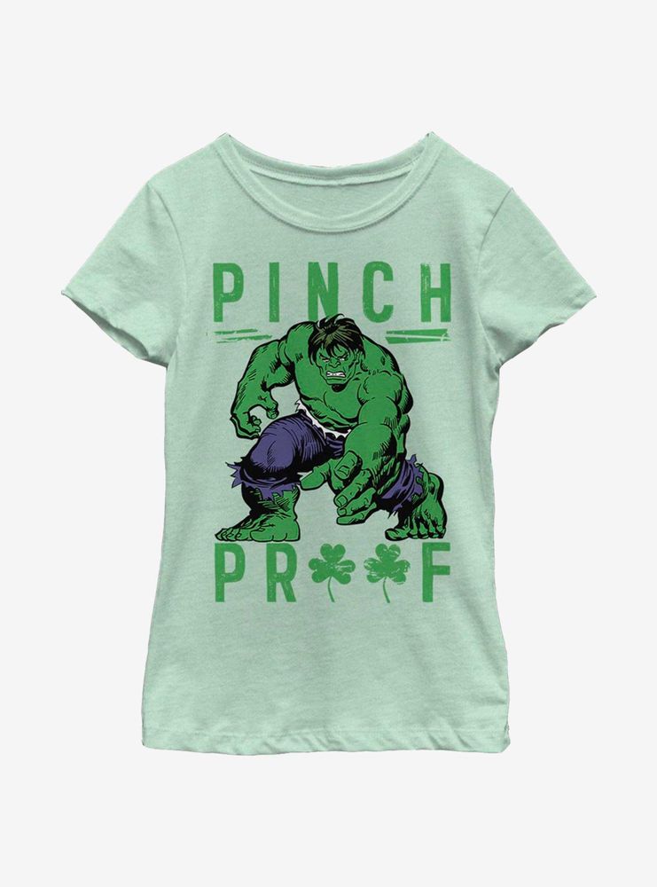 Marvel Hulk Green Pinch Youth Girls T-Shirt