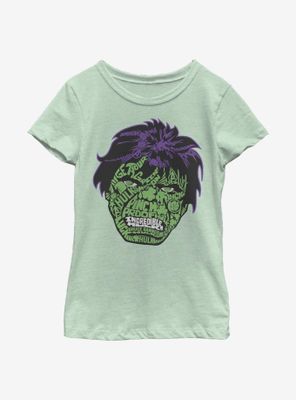Marvel Hulk Luck Icons Face Youth Girls T-Shirt