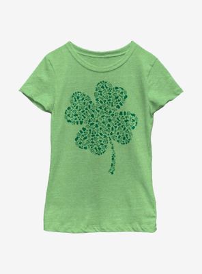 Disney Mickey Mouse Clover Fill Youth Girls T-Shirt