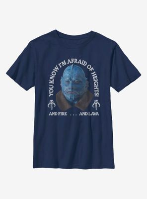 Star Wars The Mandalorian Fire Lava Heights Youth T-Shirt