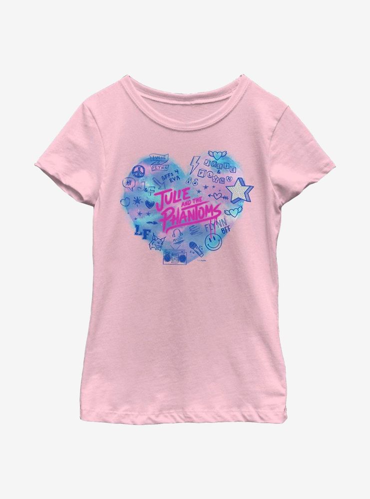 Julie And The Phantoms Heart Icons Youth Girls T-Shirt