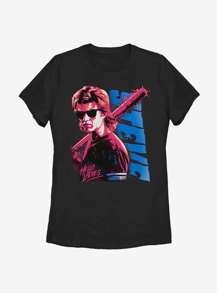 Stranger Things Splatterpunk Steve Womens T-Shirt