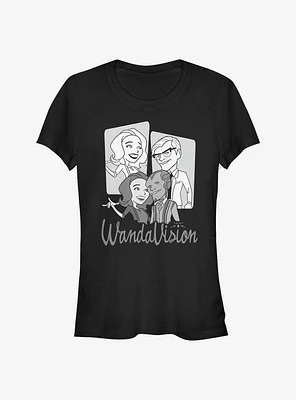 Marvel WandaVision Retro Character Panels Girls T-Shirt
