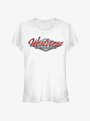 Marvel WandaVision Westview Sign Girls T-Shirt