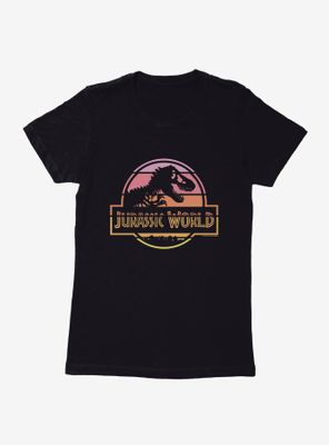 Jurassic World Pastel Sunset Logo Womens T-Shirt